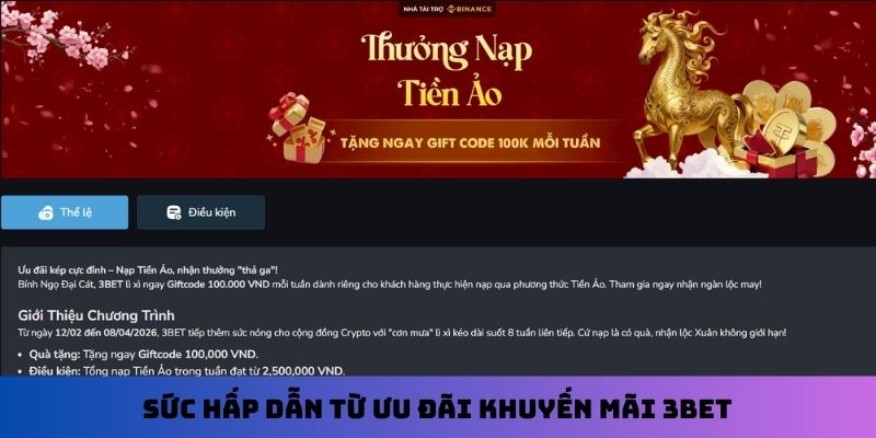Sức hấp dẫn từ ưu đãi khuyến mãi 3Bet