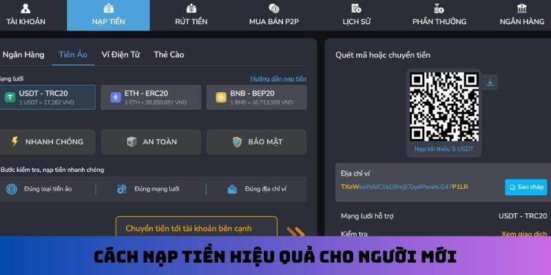 Cách nạp tiền hiệu quả cho người mới